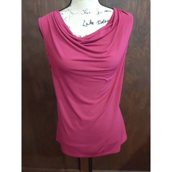 Set purple pointelle open cardigan Sleeveless Cowl set size Medium 3/4 sleeve - Picture 5 of 10